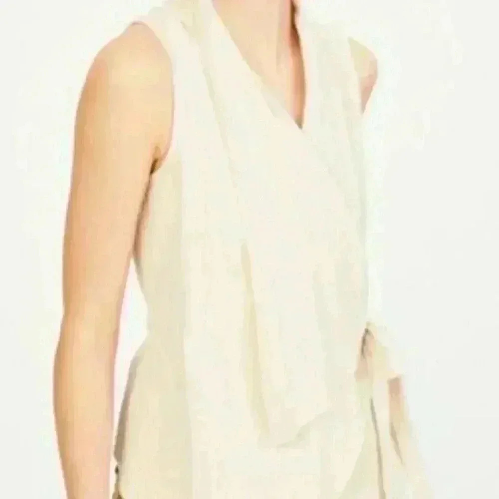 Love Without Limits Linen Wrap Front Top